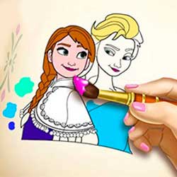 Игра Раскраска онлайн: Холодное сердце | Игры для девочек играть бесплатно онлайн
